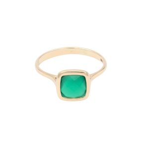 Inel Aur 14K galben cu agate