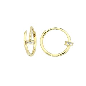 Cercei Aur 14K galben cu zirconii