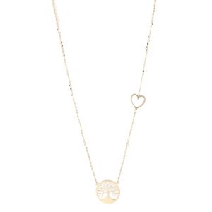Colier Aur 14K galben pomul vietii cu sidef
