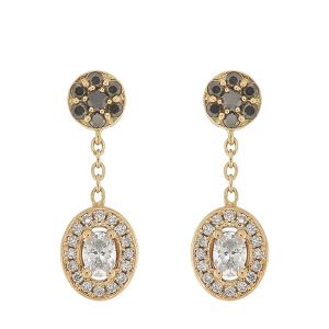 Cercei cu diamante Aur 18K