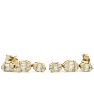 Cercei cu diamante Aur 14K