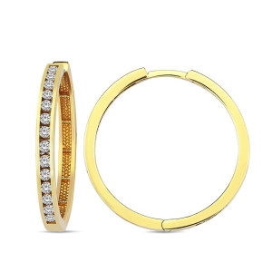 Cercei Aur 14K Galben, model cu pietricele 