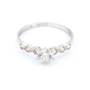 Inel Aur 14K Alb