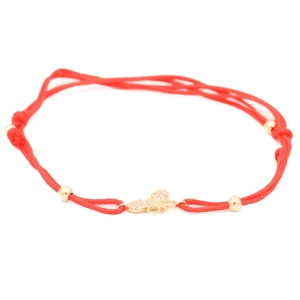 Bratara snur Aur 14K Galben Fluture Snur, Zirconii