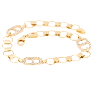 Bratara Aur 14K Galben  Zirconii