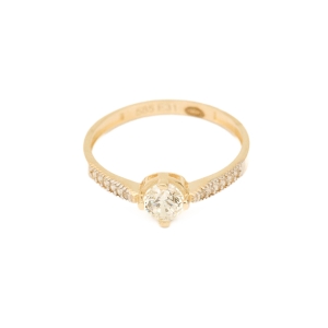 Inel Aur 14K Zirconii,Galben