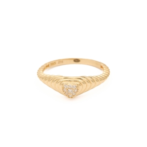 Inel Aur 14K  Galben, Zirconii