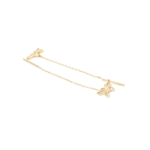 Cercei Aur 14K galben fluture cu zirconii