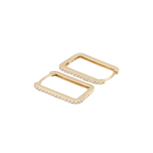 Cercei Aur 14K galben geometrici cu zirconii