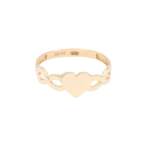 Inel Aur 14K galben inima si infinit