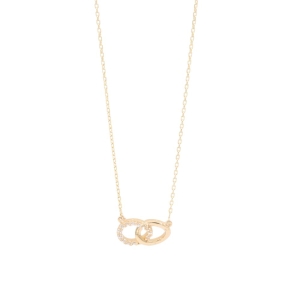 Colier Aur 14K galben, cerc cu zirconii