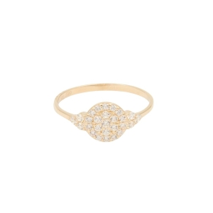 Inel Aur 14K galben, cerc cu zirconii