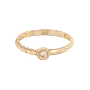 Inel Aur 14K galben cu zirconii
