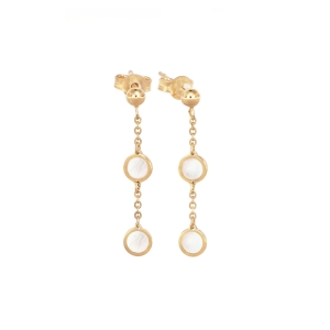 Cercei Aur 14K galben, sidef