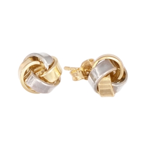Cercei Aur 14K galben, alb