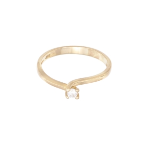 Inel de logodna Aur 14K galben cu zirconii