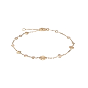 Bratara Aur 14K galben romb cu zirconii