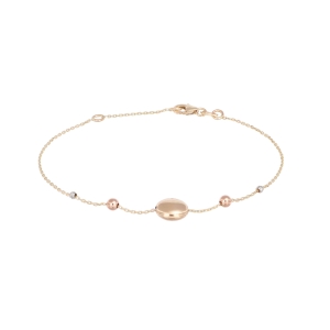 Bratara Aur 14K galben, alb, roz, bila