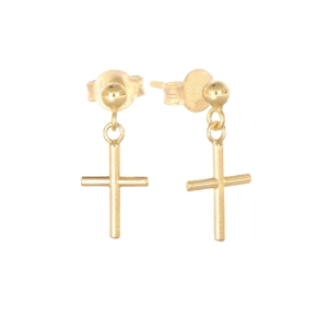 Cercei Aur 14K galben cruce