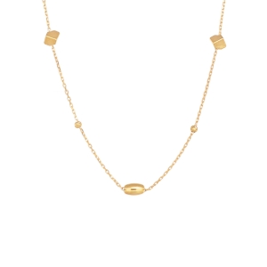 Colier Aur 14K galben romb