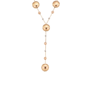 Colier Aur 14K galben, alb, roz, bile