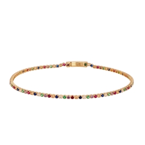 Bratara Aur 14K galben tennis cu zirconii