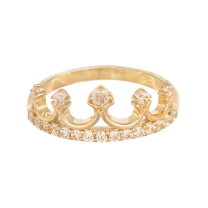 Inel Aur 14K galben cu zirconii