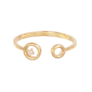 Inel Aur 14K galben cu zirconii