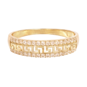 Inel Aur 14K galben cu zirconii