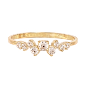 Inel Aur 14K galben cu zirconii