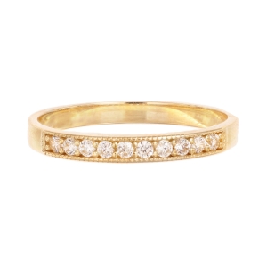 Inel Aur 14K galben, eternity cu zirconii