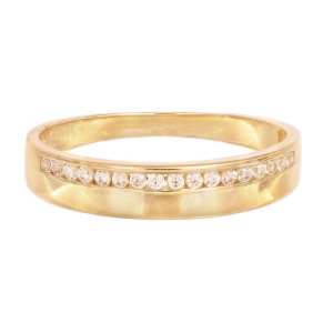 Inel Aur 14K galben cu zirconii