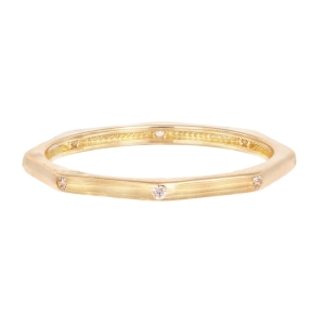 Inel Aur 14K galben, geometric cu zirconii