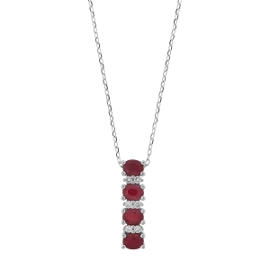 Colier cu diamante si rubine Aur 18K