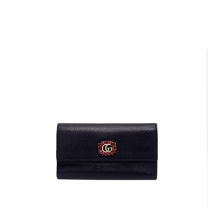 Gucci GG Crystal Long Flap Wallet 