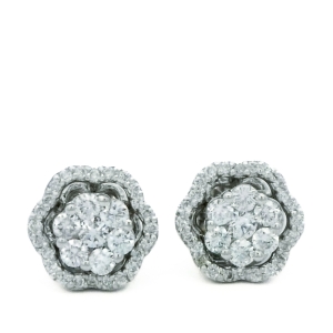 Cercei cu diamante Aur 18K