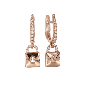 Cercei cu diamante Aur 18K