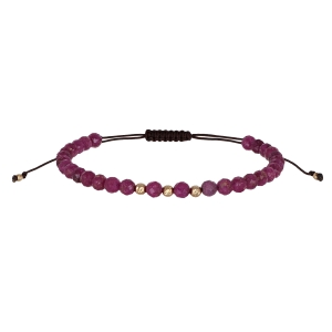 Bratara snur Aur 14K cu Rubine Naturale
