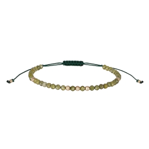 Bratara snur Aur 14K Zirconiu Natural Verde