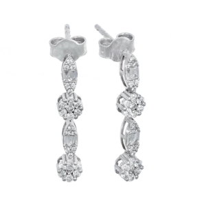 Cercei cu diamante Aur 14K