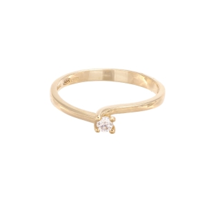 Inel de logodna Aur 14K galben cu zirconii