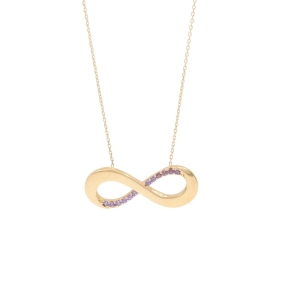 Colier Aur 14K galben, zirconii