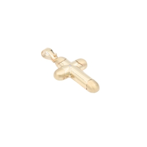 Pandantiv Aur 14K galben, cruce cu zirconii