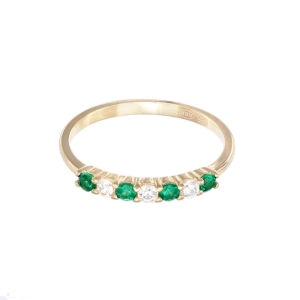 Inel Aur 14K galben cu zirconii