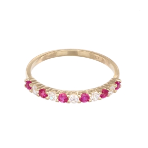 Inel Aur 14K galben cu zirconii