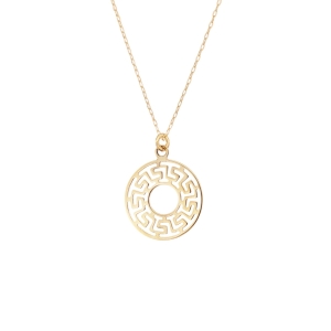 Colier Aur 14K galben geometric