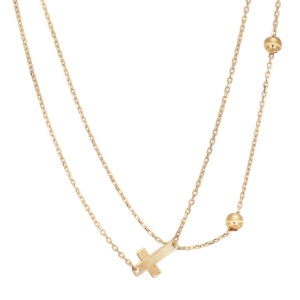 Colier Aur 14K galben cruce